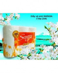 Phóng to Giấy vệ sinh Sarasa 3 lớp